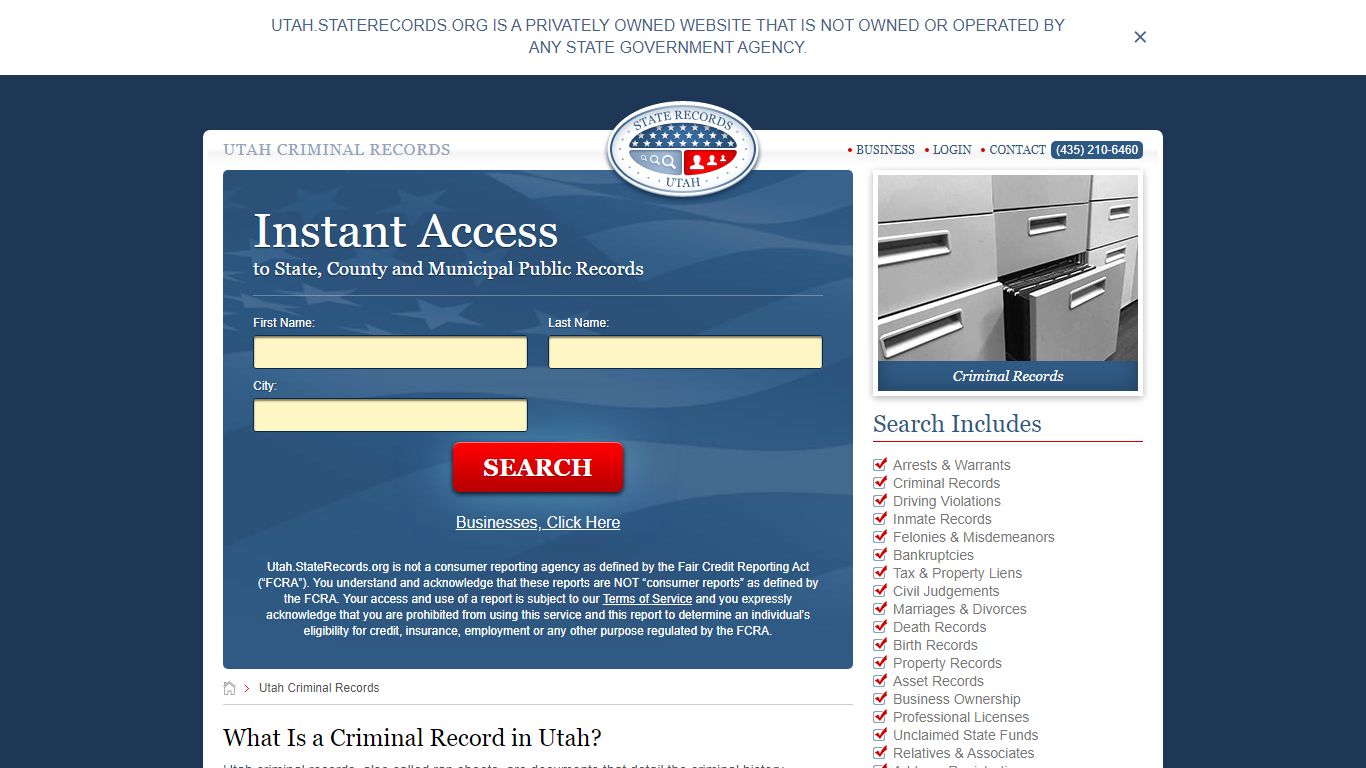 Utah Criminal Records | StateRecords.org