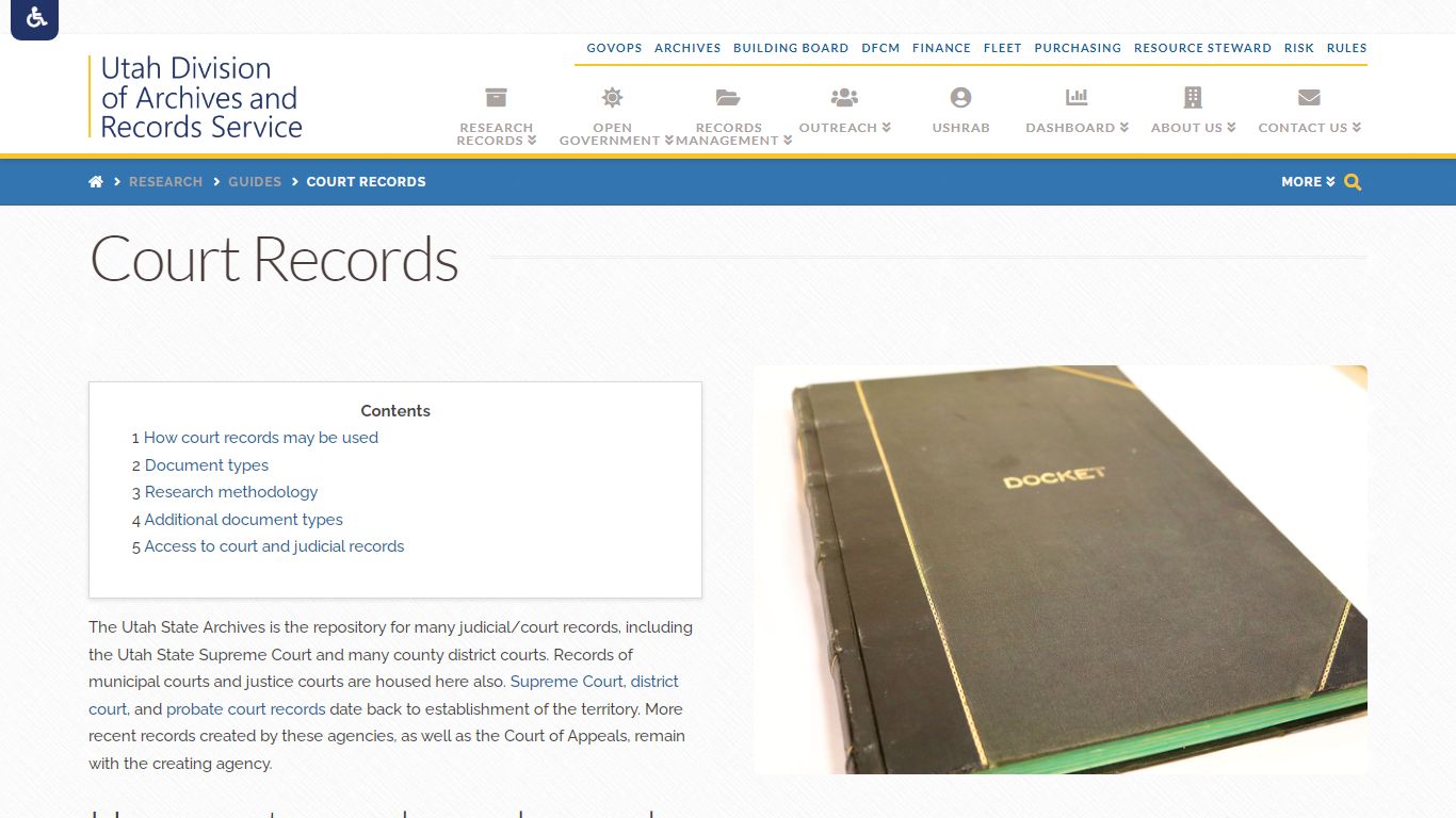 Research Guide to Court Records - Utah State Archives and Records Service