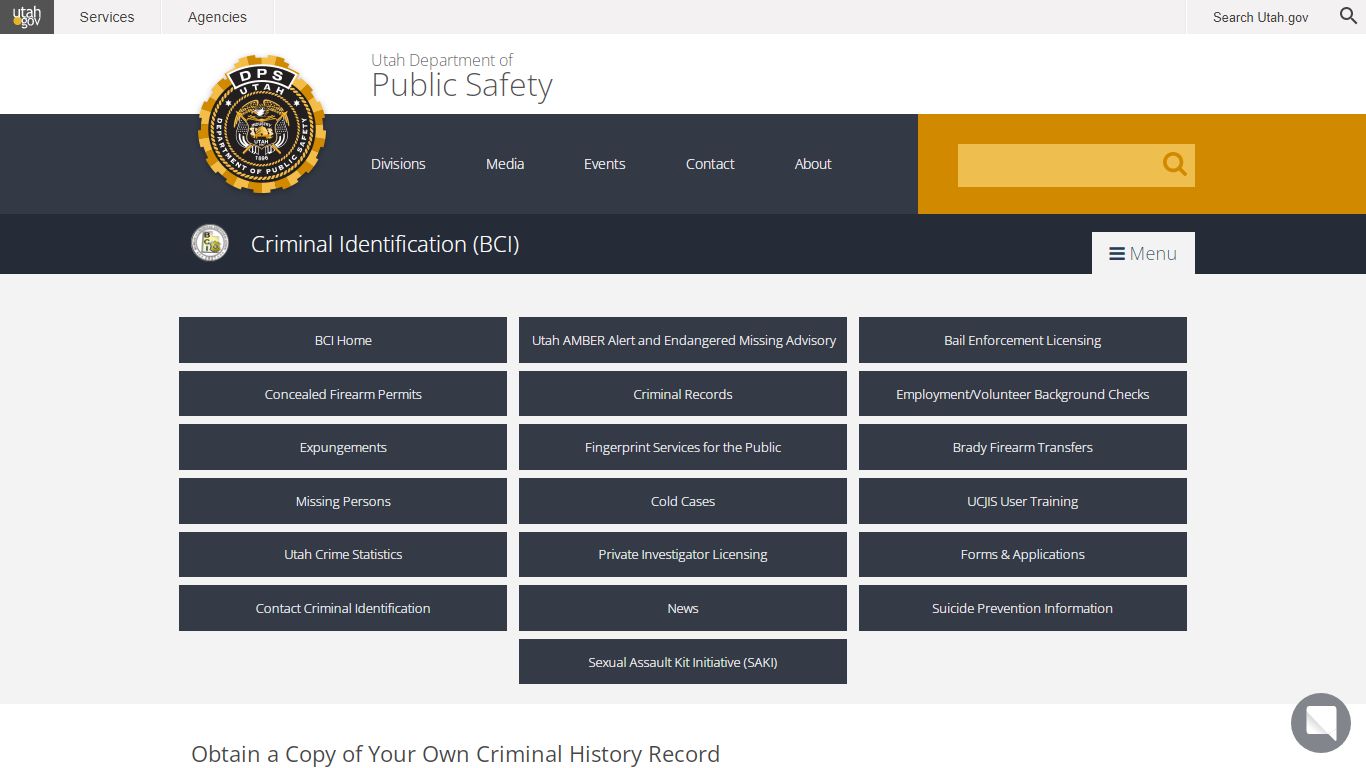 Obtain a Copy of Your Own Criminal History Record - DPS